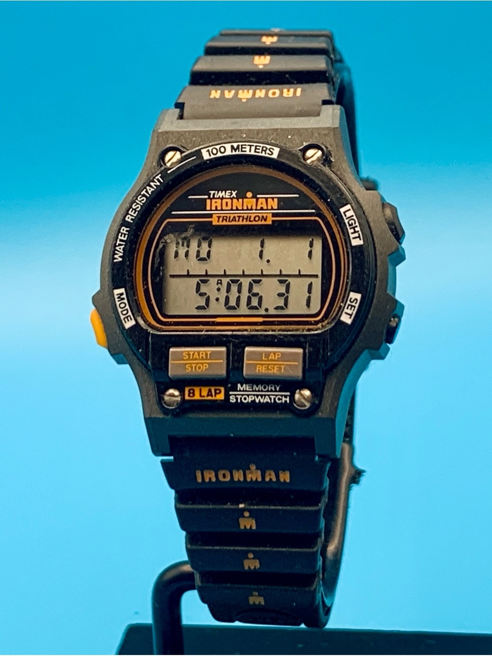 TIMEX IRONMAN TRIATHLON Women’s Vintage 1993 8 Lap Digital Watch Works New Batt